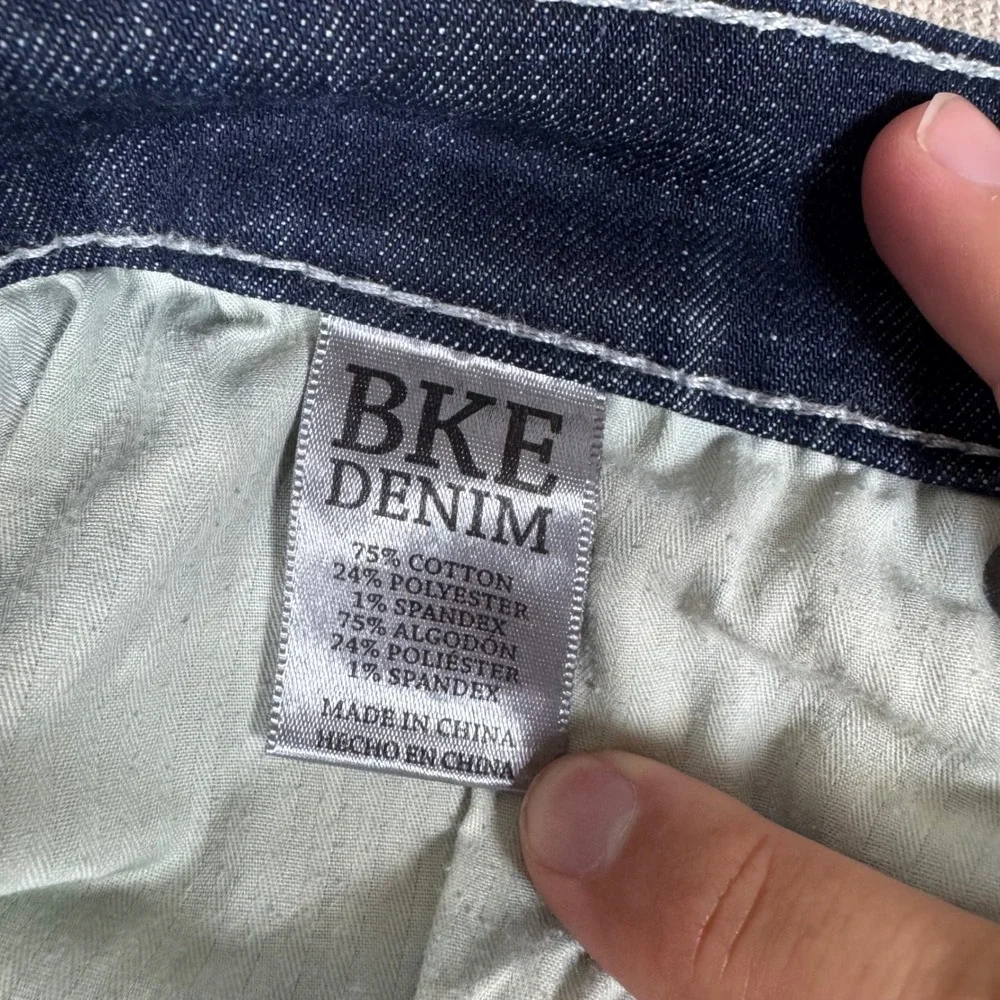 BKE Jake Straight Leg Jeans Mens 32R Dark Wash Excellent ABP16190 Stretch
